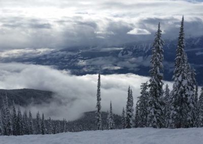 Looking down into the Columbia Valley from Revelstoke Mountain Resort