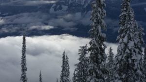 Looking down into the Columbia Valley from Revelstoke Mountain Resort