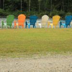 Lawn chairs of shore of Griffin Lake